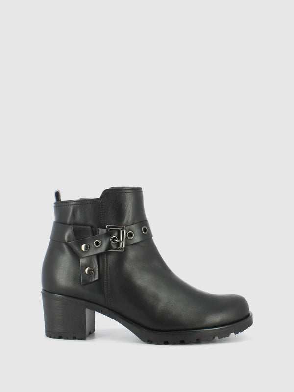 Black Zip Up Ankle Boots